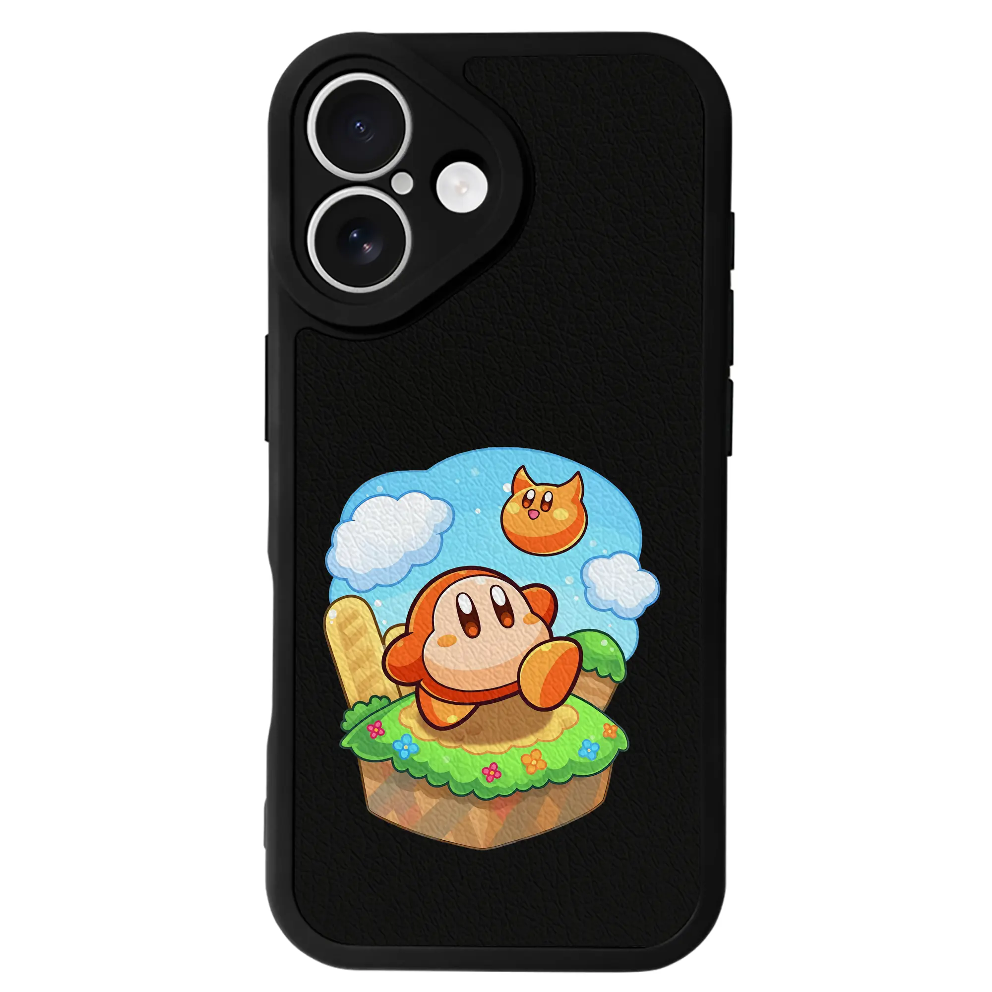 星のカービィ グッズ ワドルディ - IPhone 16シリーズ対応 ・ シリコンスマホケース ・ レザー調 ・ 高精度フィット ・ 耐衝撃 ・ ワイヤレス充電対応 ・ 精密カット